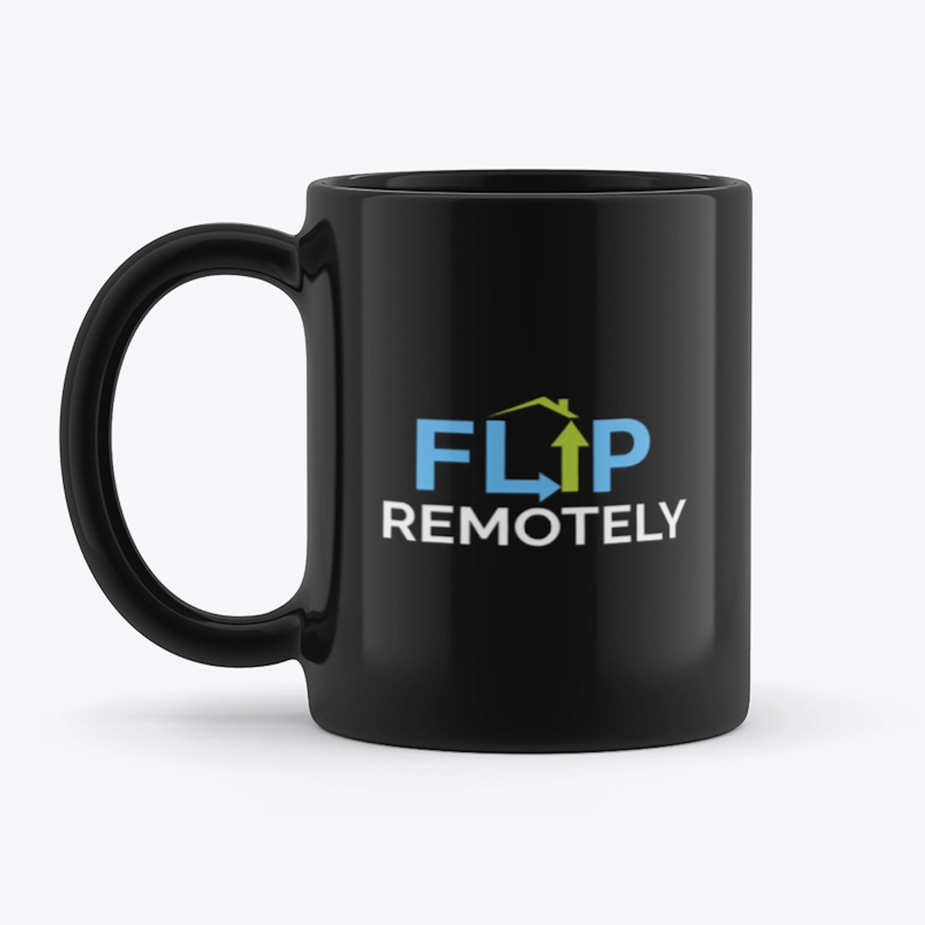 Flip Remotely Black Mug