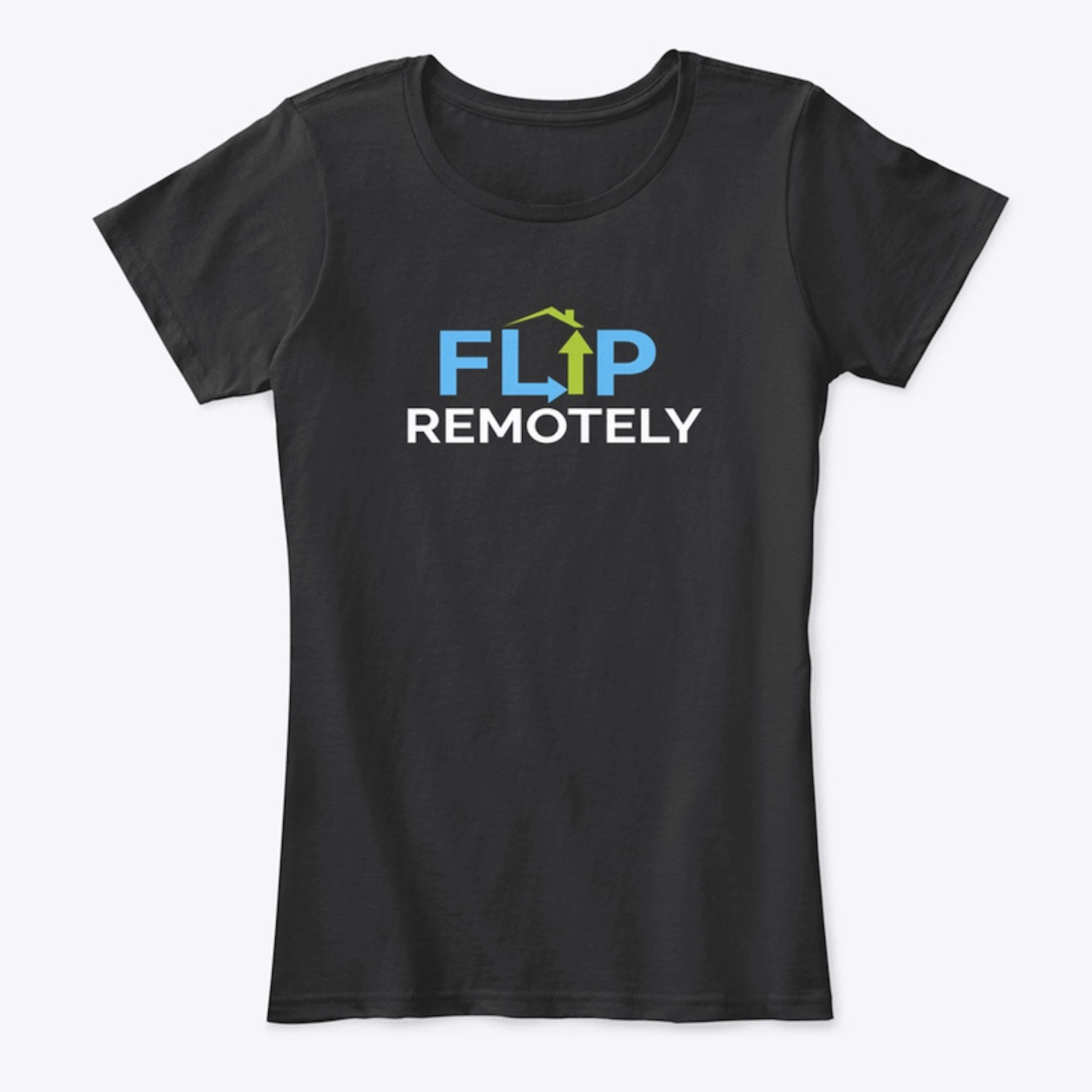Flip Remotely Womens Black T-Shirt